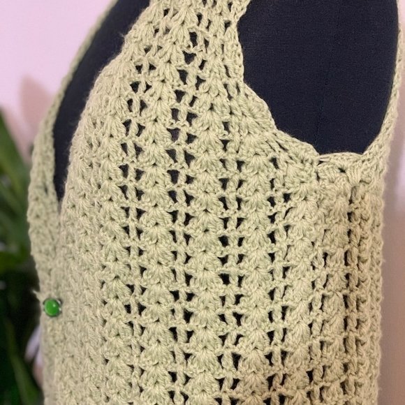 Crochet CARDIGAN | COVERUPS | YELLOW GREEN | BOHO - Picture 3 of 5